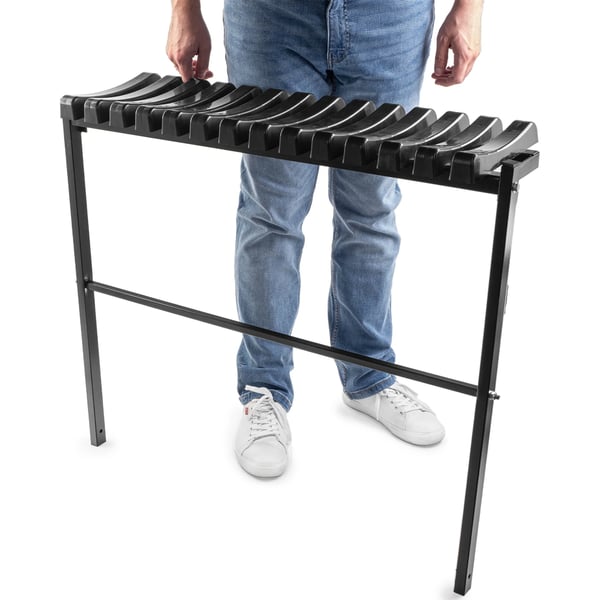 Havebænk - Sammenklappelig Parkbænk - 77 x 91 cm - Til Udendørs Brug - Sort