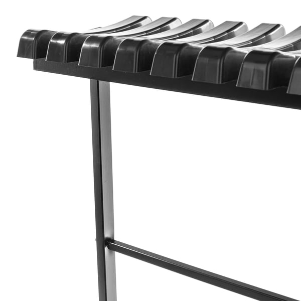 Havebænk - Sammenklappelig Parkbænk - 77 x 91 cm - Til Udendørs Brug - Sort