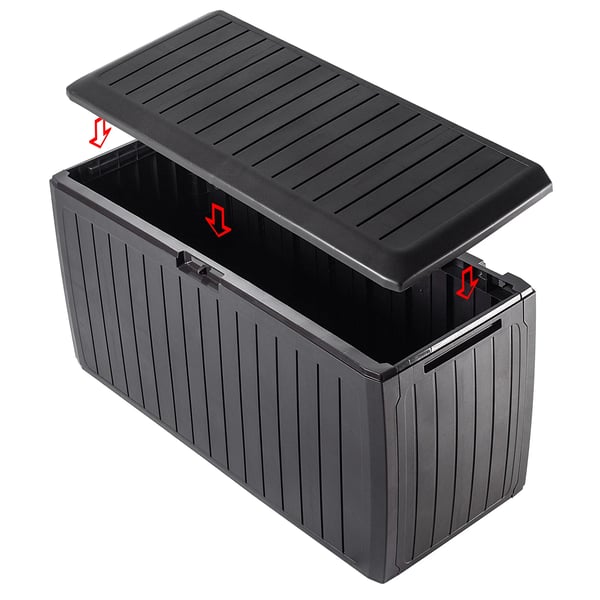 Have opbevaringsboks - Terrasse- og altanboks - Kapacitet 290 l - Til udendørs brug - Bronze