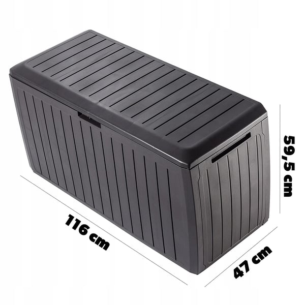 Have opbevaringsboks - Terrasse- og altanboks - Kapacitet 290 l - Til udendørs brug - Bronze