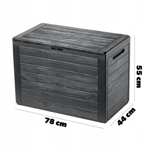 Have opbevaringsboks - Altan/Terrasse - 190 l Kapacitet - Udendørs opbevaring - Antracit