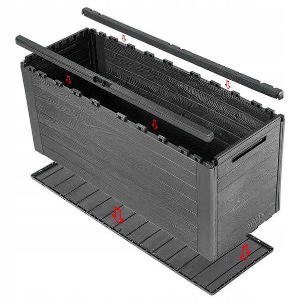 Haveboks - Hyndeboks - 280 L - Til Altan & Terrasse - Antracit