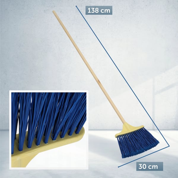 Gadekost - Skubkost - Nylonbørster - 30 cm - Til Fortov & Indkørsel - Udendørs
