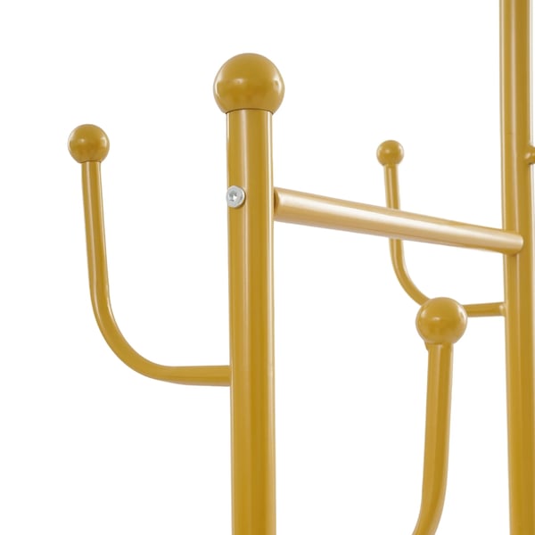 Naulakko - Vaatenaulakko - Vapaasti seisova - 45×170 cm - 6 koukkua - Pyörillä - Vaatteille, hatuille, huiveille, laukuille - Kulta