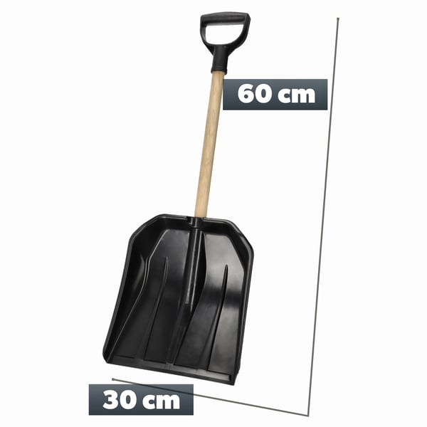 Sneskovl til bil - Feltskovl og isskraber - 30x60 cm - Kompakt - Bærbar - Til sne og is