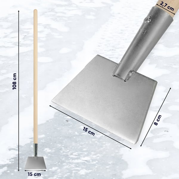 Isskraber til bil - Forrudeskraber - Metalblad - 15 cm - Manuel - Skarp og robust