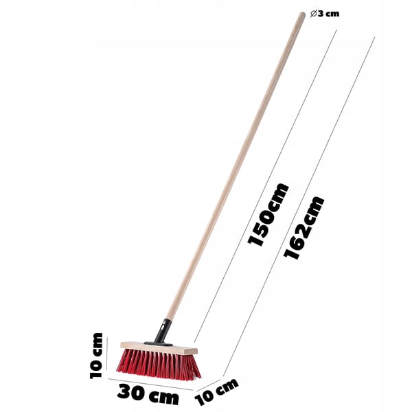 Gadekost - Fejekost til udendørs - 30 cm Bredde