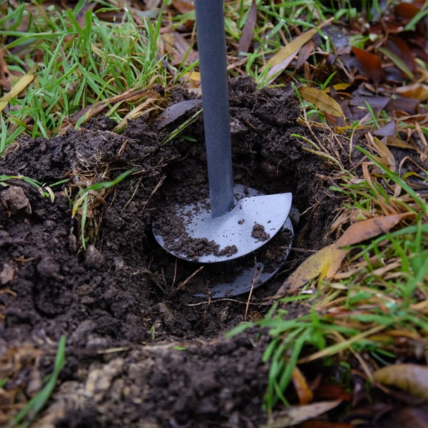 Jordbor - Manuel pælebor - Diameter 14 cm - Til stolpehuller - Plantning - Have