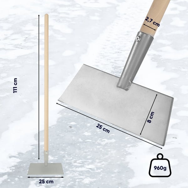 Isskraber - Skraber til is - Metal - 25 cm - Skarp kant - Robust - Manuel