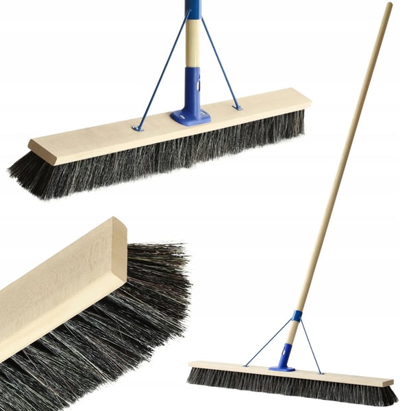 Kvastskaft / Sopborstskaft - 100 cm - Med ändpropp - För gatukvast