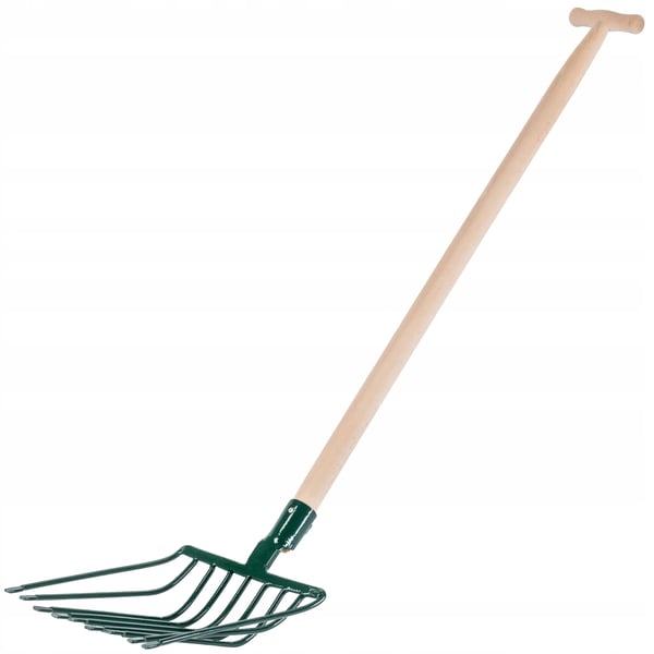 Stengreb - Havegreb - 9 tænder - Metal - Længde 131 cm