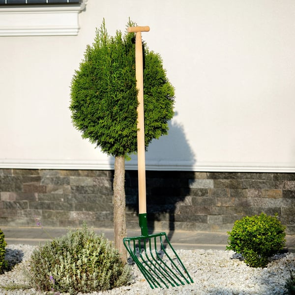 Stengreb - Havegreb - 9 tænder - Metal - Længde 131 cm