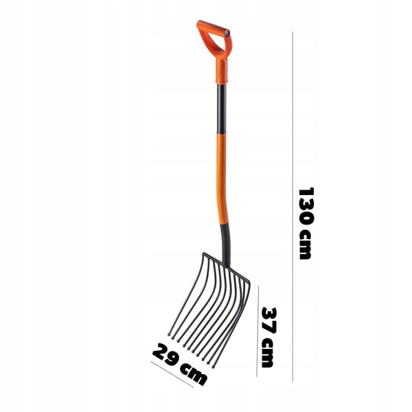 Havegreb - Kartoffelgreb / Rodfrugtsgreb - 10 tænder - Metal - Ergonomisk håndtag