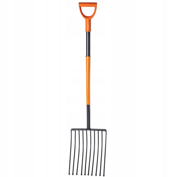 Havegreb - Kartoffelgreb / Rodfrugtsgreb - 10 tænder - Metal - Ergonomisk håndtag