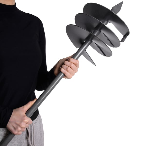 Jordbor - Håndjordbor - Ø 20 cm (200 mm) - Manuel - Til plantehuller og hegnspæle - Have