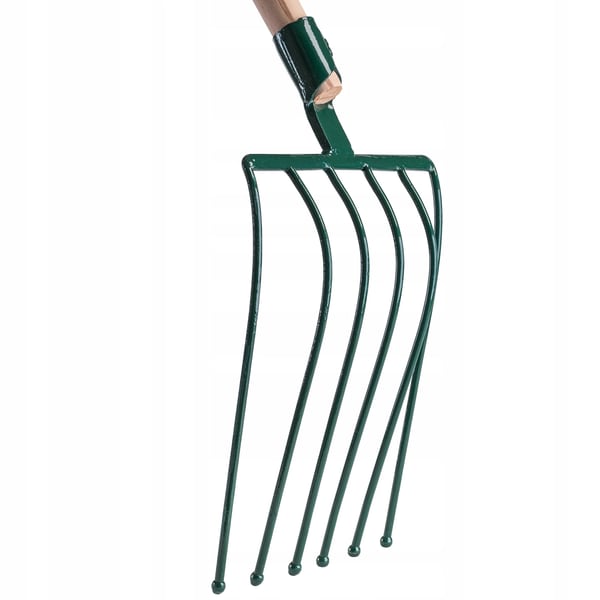 Kartoffelgreb - Havegreb - 6 Tænder - Metalhoved - Til Kartofler og Rødbeder - Skaft 140 cm - Robust