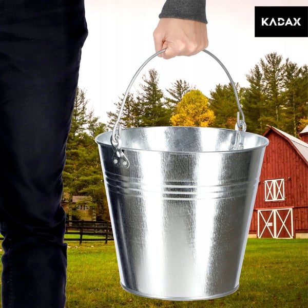 Havespand Zinkspand - Galvaniseret metal - 12 l - Rustbestandig - Robust