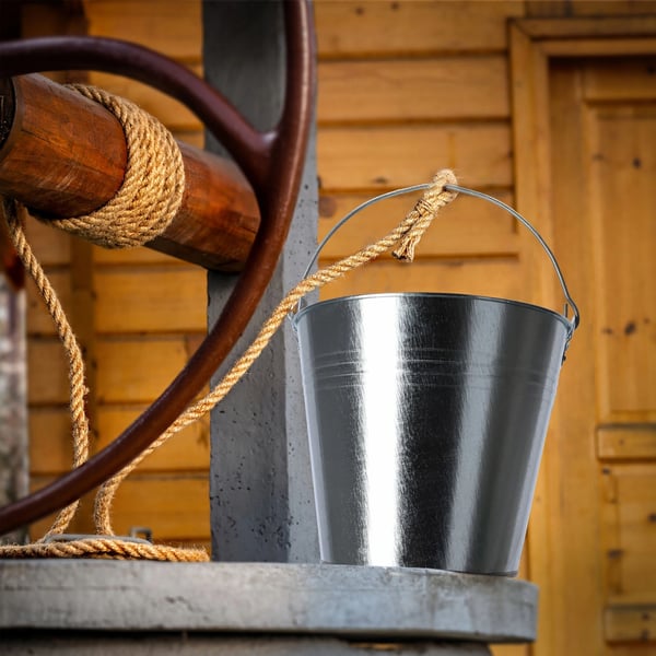 Havespand Zinkspand - Galvaniseret metal - 12 l - Rustbestandig - Robust