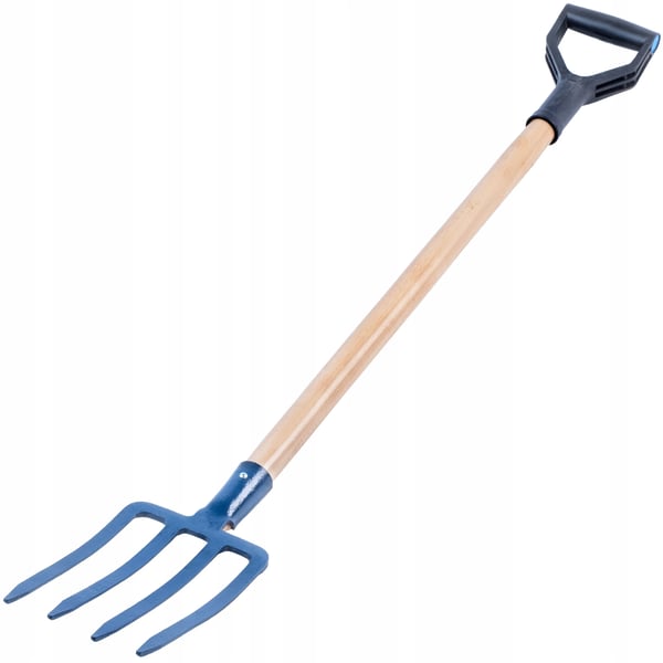 Havegreb - Gravegreb - 4 tænder - 130 cm skaft - Robust - Til kompost og hø