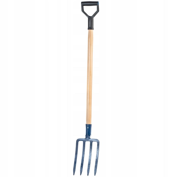 Havegreb - Gravegreb - 4 tænder - 130 cm skaft - Robust - Til kompost og hø
