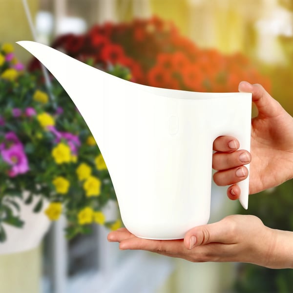 Vandkande - Til Blomster & Have - 1,2 l - Plast - Hvid