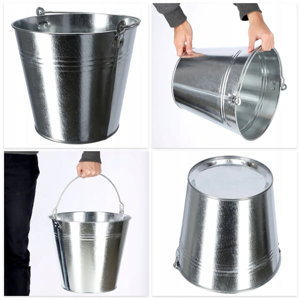 Havespand - Galvaniseret metal - 15 l