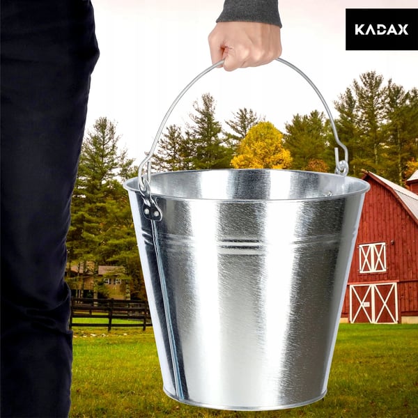 Havespand - Galvaniseret metal - 15 l