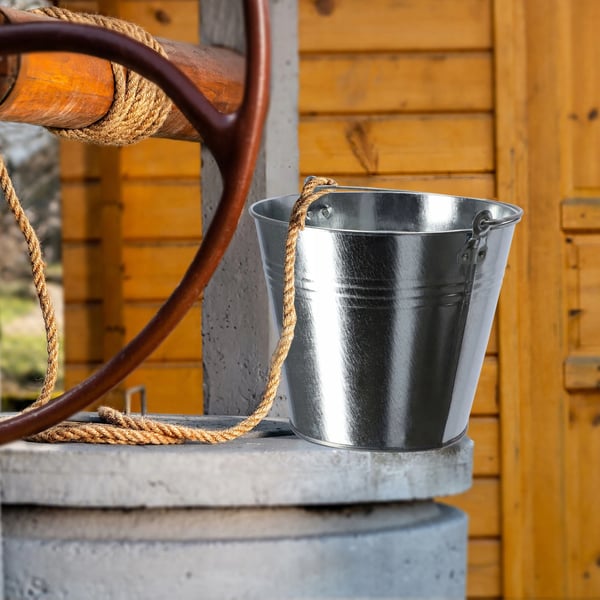 Havespand - Galvaniseret metal - 15 l
