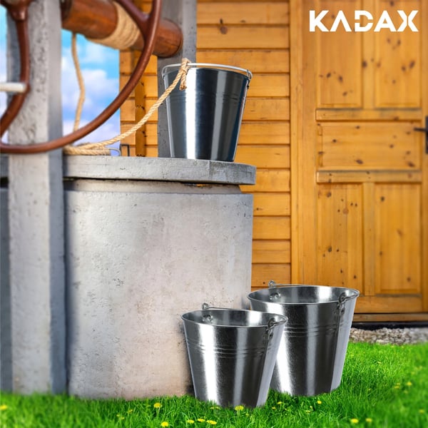 Havespand - Galvaniseret metal - 15 l