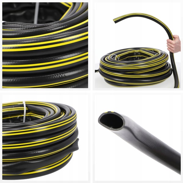 Haveslange - Vandslange - Længde 20 m - Diameter 1,9 cm - Trelags - PVC