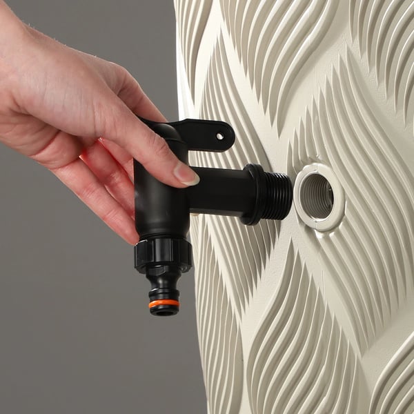 Regntønde hane - Ventiladapter - 19 mm tilslutning - Slangekobling - Til regnvandstank