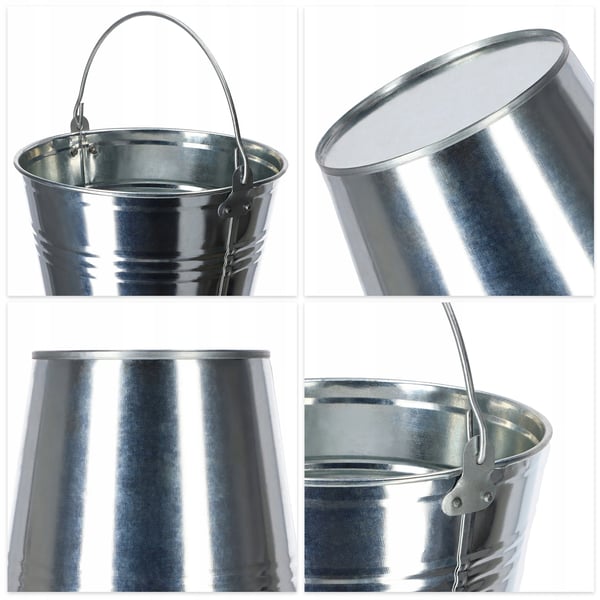 Havespand - Metalspand - Galvaniseret - Zinkspand - Kapacitet 10 l