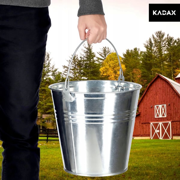 Havespand - Metalspand - Galvaniseret - Zinkspand - Kapacitet 10 l