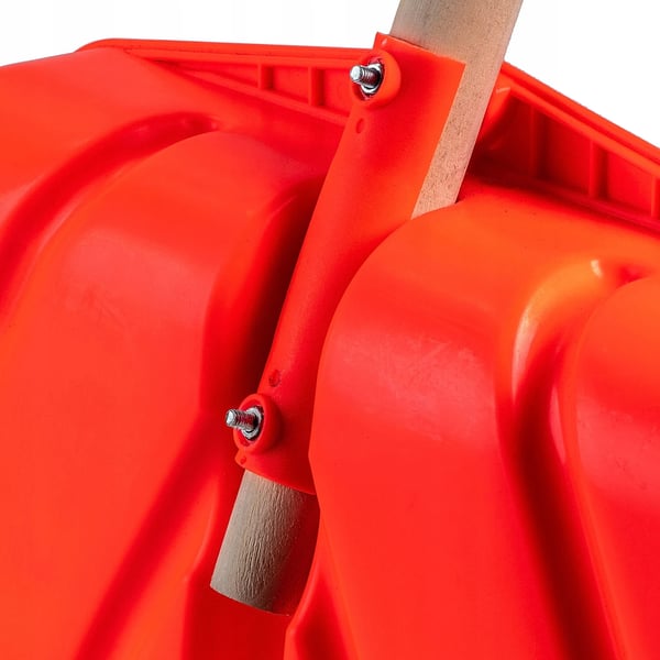 Snöskyffel - Stor modell - Träskaft 130 cm - Orange