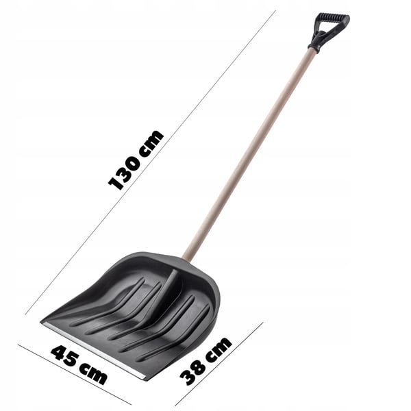 Snöskyffel - Snöspade i metall - Robust - Stor - Röd