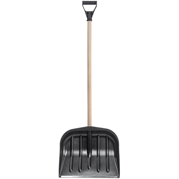 Snöskyffel - Snöspade i metall - Robust - Stor - Röd