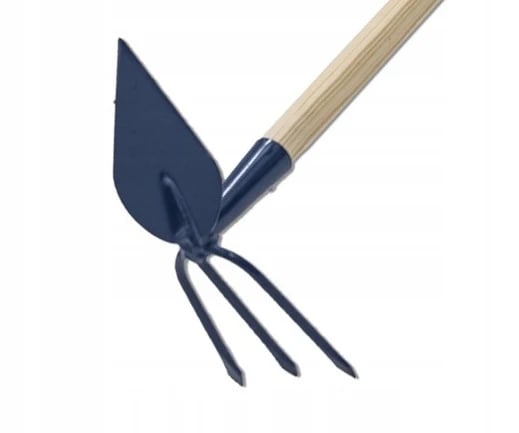 Havehakke - Hakke med gaffel - Skaft 125 cm - Langt skaft - Til lugning og kultivering