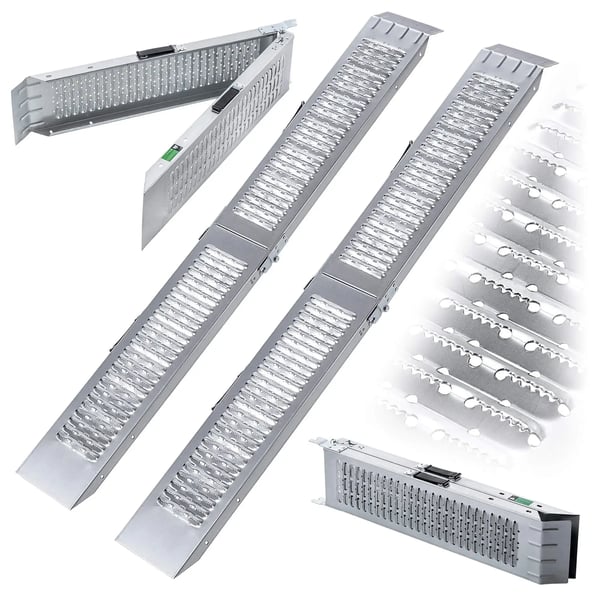 Lastramp i stål - P30002 K11288 - Hopfällbar - 2x180 cm, 2-pack - Portabel