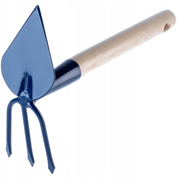 Trädgårdshacka - Handhacka med grep - 2-i-1 hacka och kultivator - Skaft 35 cm