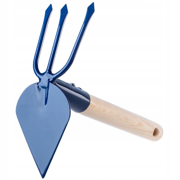 Trädgårdshacka - Handhacka med grep - 2-i-1 hacka och kultivator - Skaft 35 cm