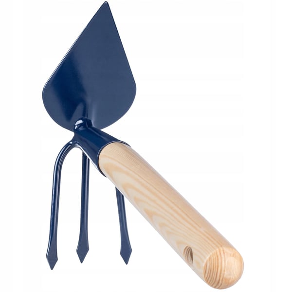 Trädgårdshacka - Handhacka med grep - 2-i-1 hacka och kultivator - Skaft 35 cm