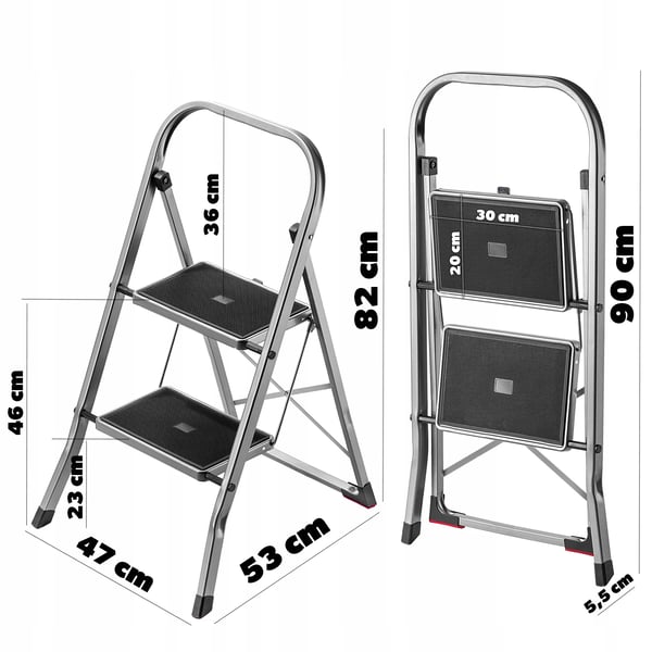 Stige - Trappestige - Aluminium - Maks. Belastning 150 kg