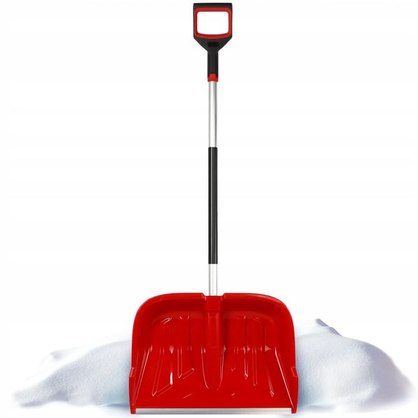Snöskyffel - Snöraka - Robust - Solid - Proffskvalitet - Röd