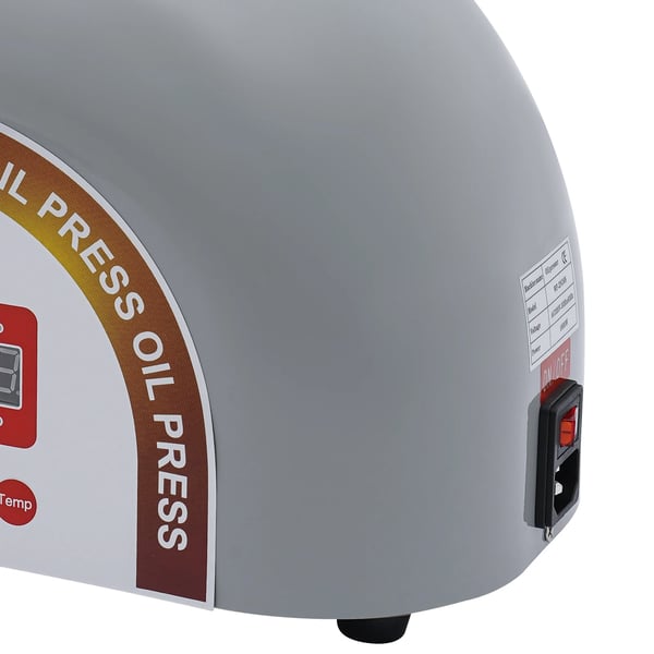 Oliepresse & Ekstraktor - Automatisk maskine - 1800 W - Rustfrit stål - 0–300°C Temperaturstyring - Kold og varm presning - Til hjemmet - Sølv