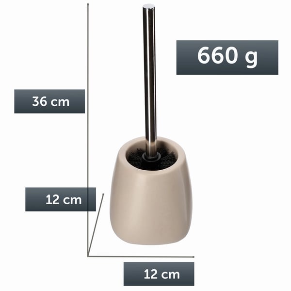 Toiletbørste - WC-børste - Keramik - Badeværelse - Beige