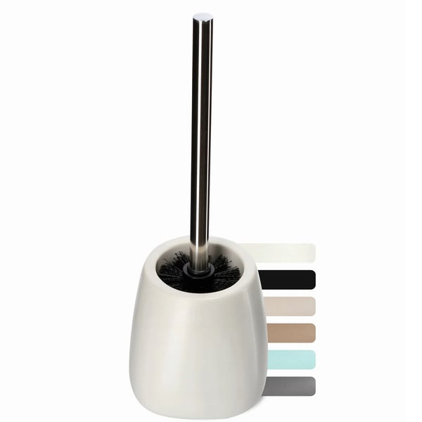 Toiletbørste / WC-børste - Med keramisk holder - Til badeværelset - Beige