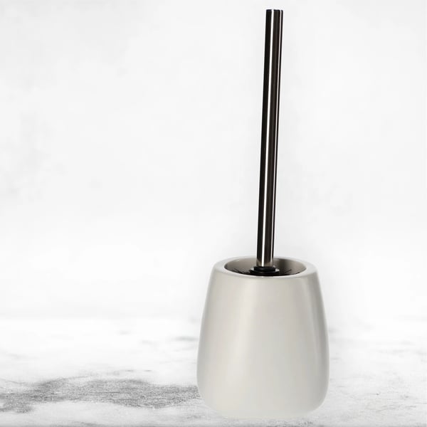 Toiletbørste / WC-børste - Med keramisk holder - Til badeværelset - Beige