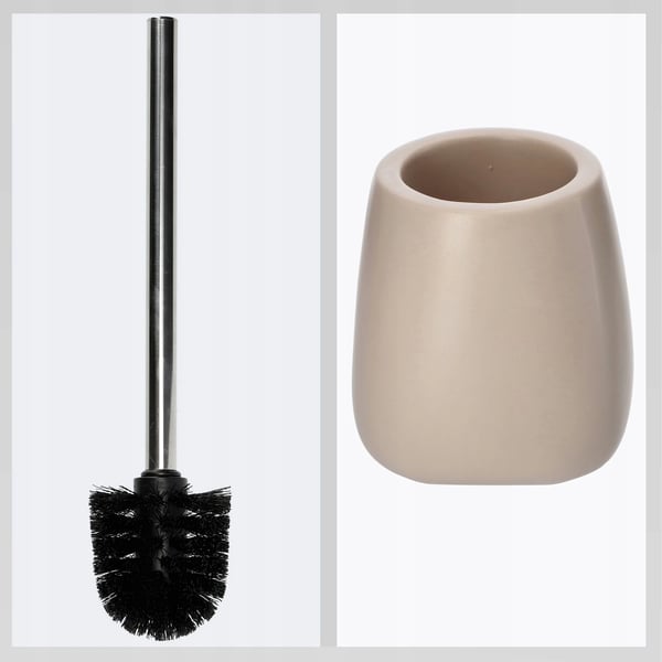 Toiletbørster / WC-børster - Sæt med keramisk holder - 2-pak - Beige