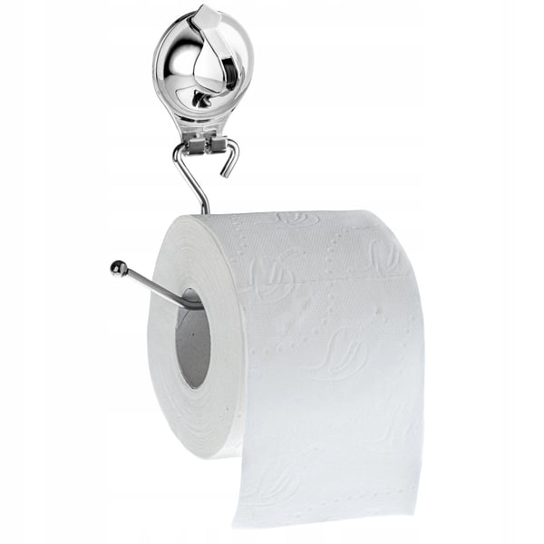 Toiletpapirholder - Sugekop - Håndlavet - Montering Uden Boring - Sølv