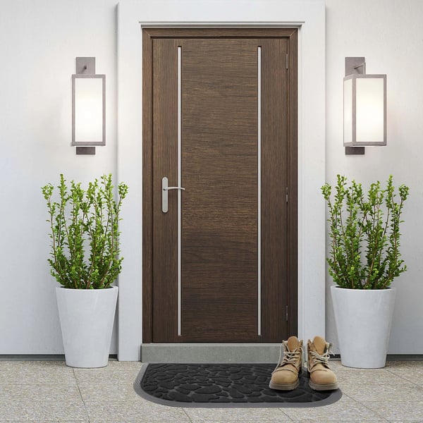 Dørmåtte - Entrémåtte - PVC - 60x40 cm - Maskinfremstillet - Ensfarvet - Håndvask